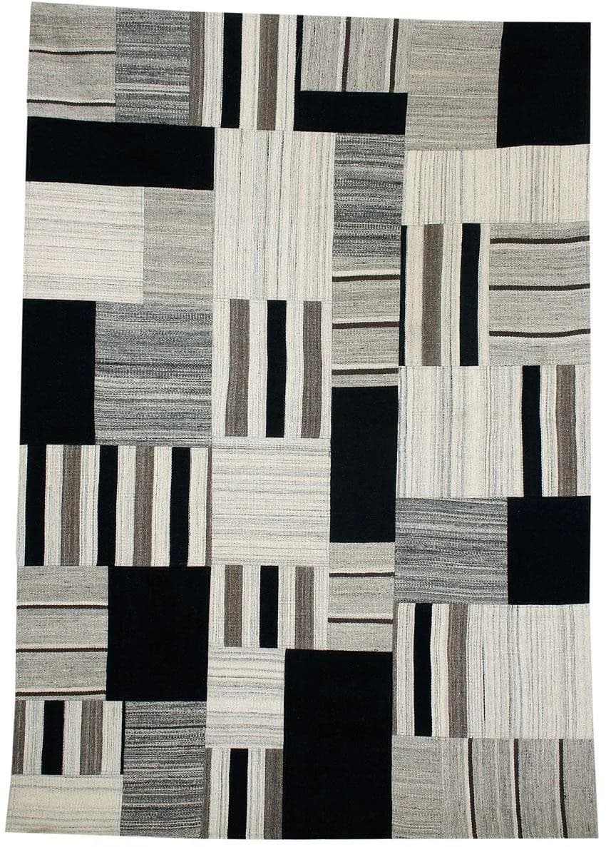 KAYOOM Radical 325 Teppich Grau Multi Handgewebt Patchwork