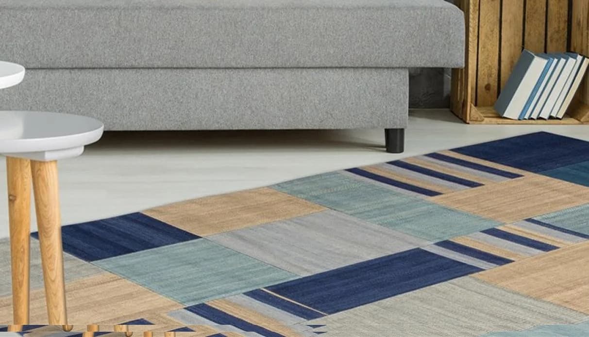 KAYOOM Teppich Radical 315 Blau Multi Handgewebt