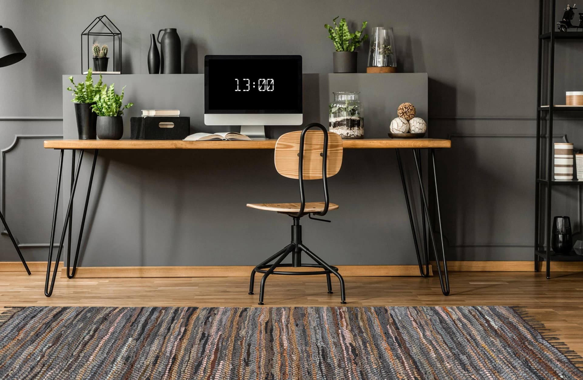 KAYOOM Sonipat 110 Teppich Braun Bunt Rindsleder Handgewebt