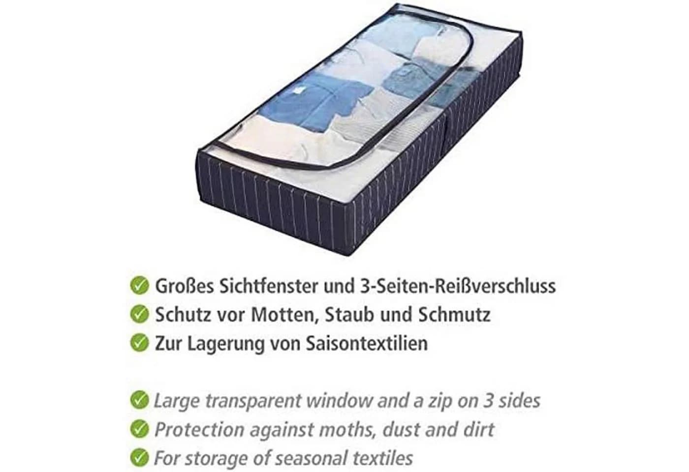 WENKO Unterbettkommode Blau mit Sichtfenster - Bild 4