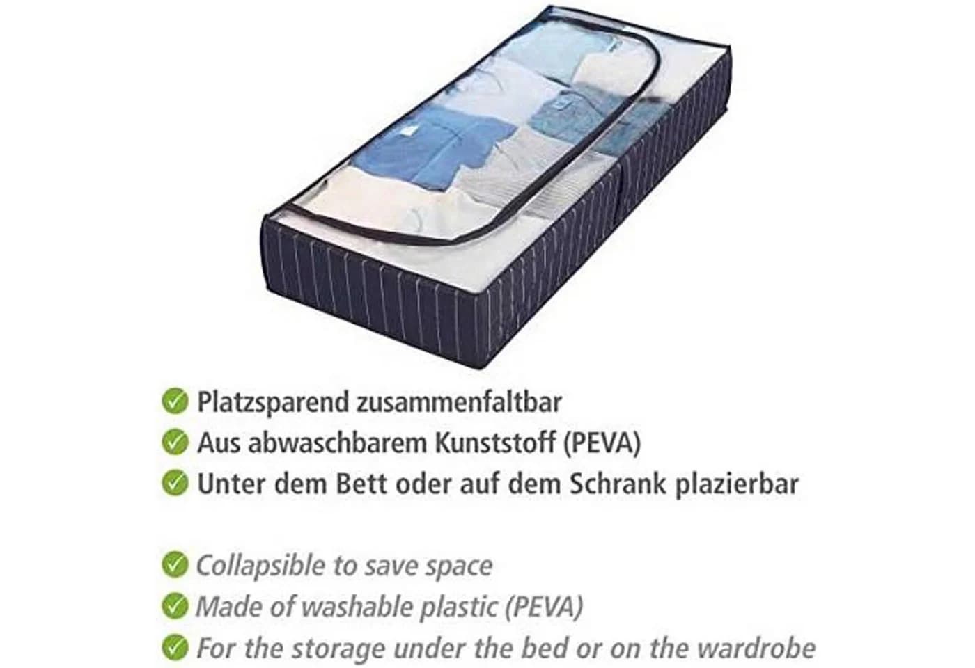 WENKO Unterbettkommode Blau mit Sichtfenster - Bild 5