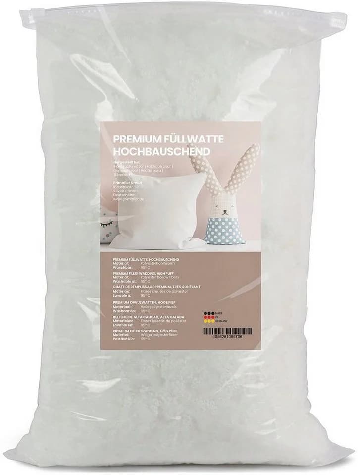 Primaflor Premium Füllwatte Weiß 500g Hochbauschend Polyester