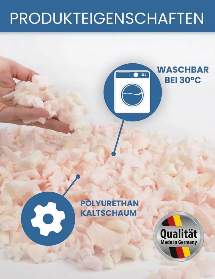 Primaflor Kissenfüllung Rosa Schaumstoffflocken 1kg Waschbar - Bild 5