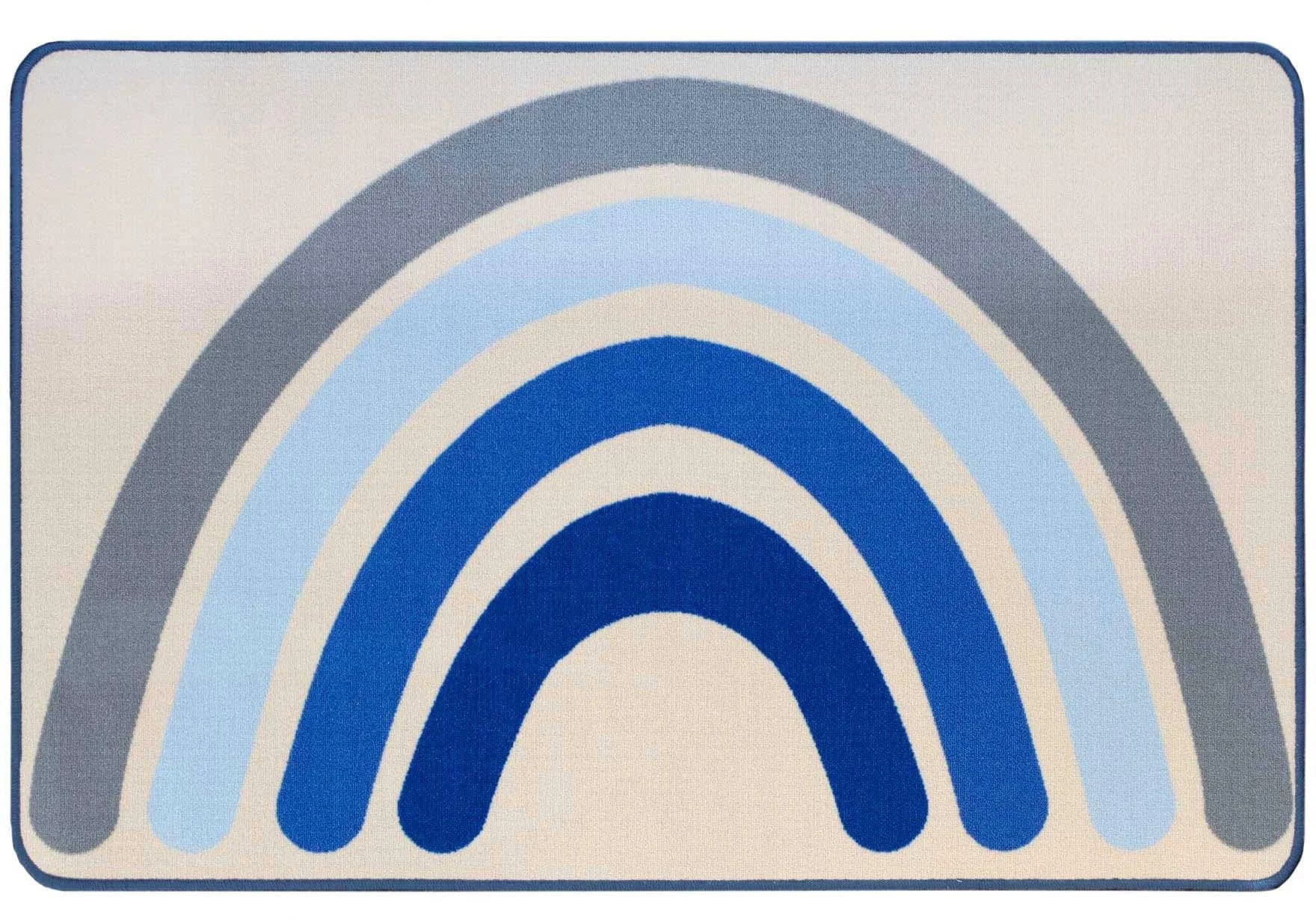 Primaflor Kinderteppich Rainbow Blau Polyamid Kurzflor