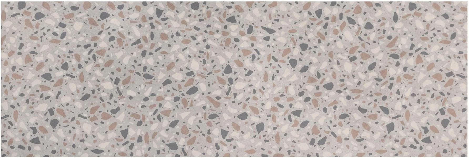 Vinyl-Läufer TERRAZZO Grau PVC Küchenläufer abwischbar