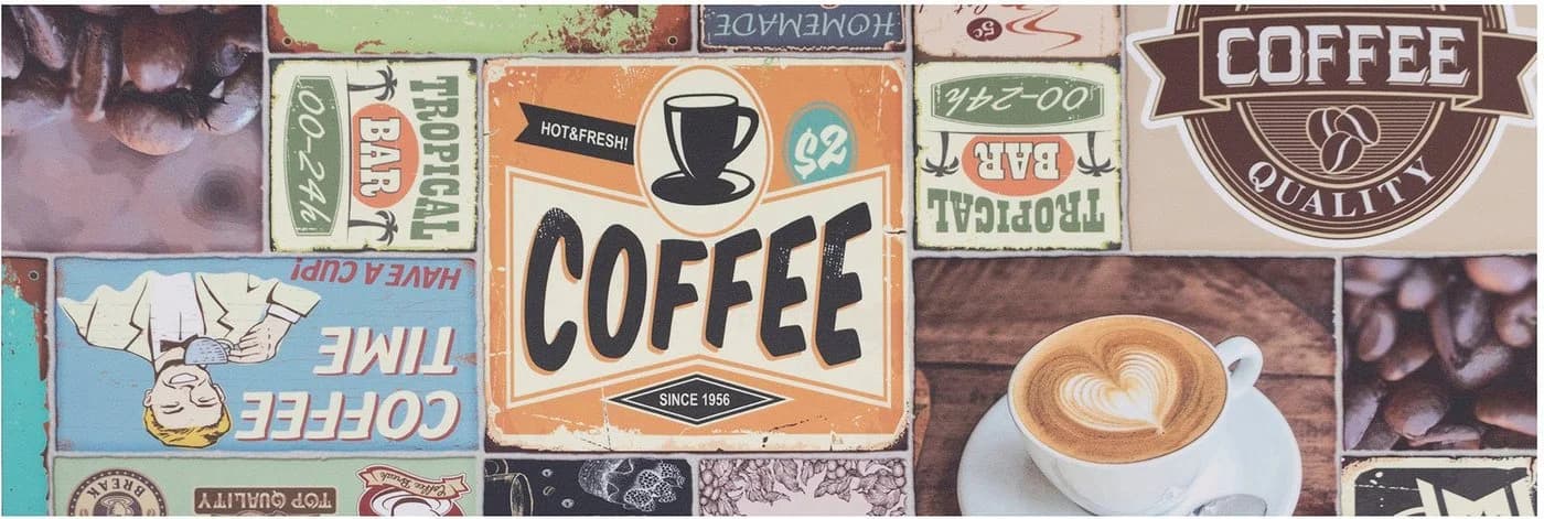 Primaflor Vinyl-Läufer COFFEE TIME Braun Patchwork Design - Bild 2