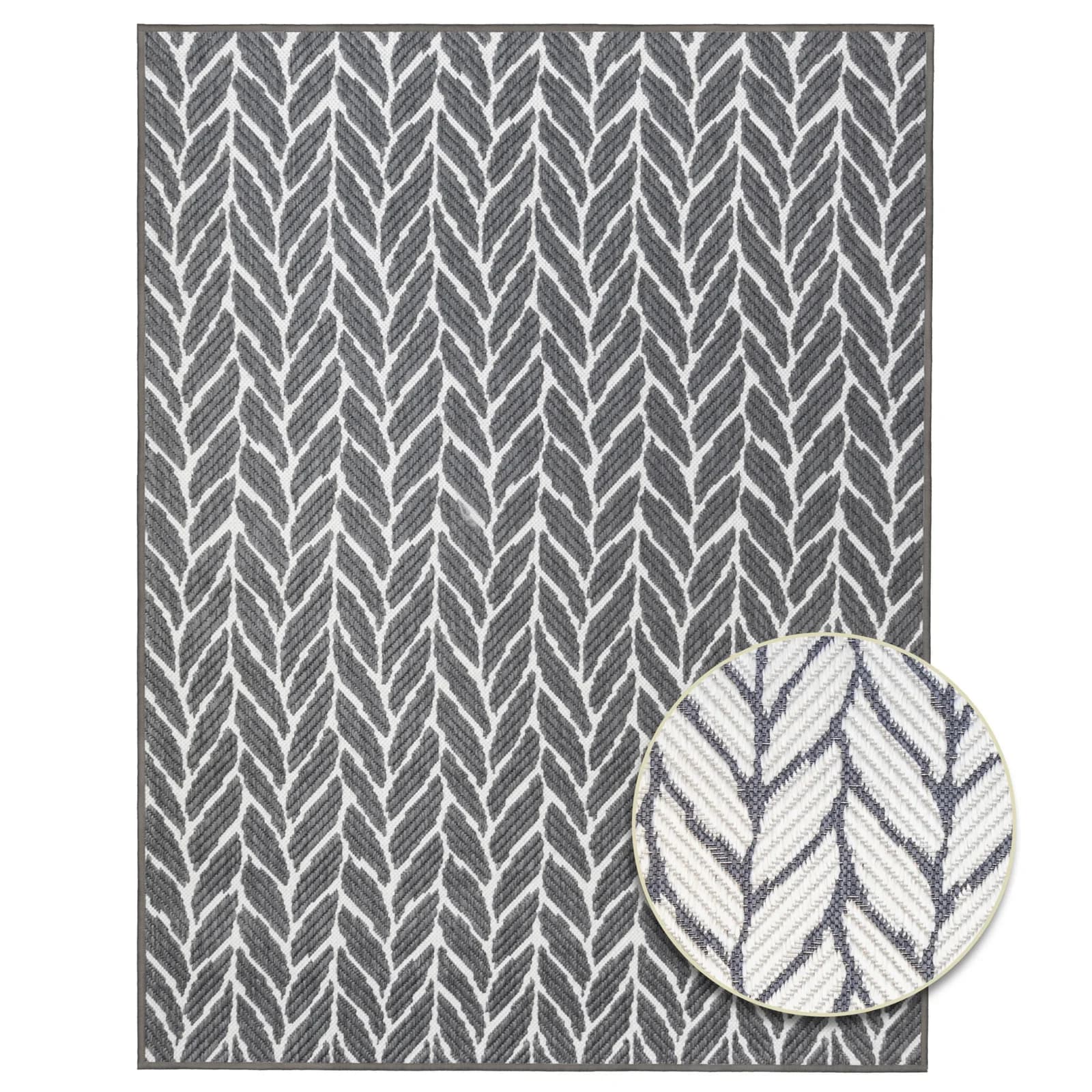 Primaflor Outdoorteppich REVERSO Grau Beige Wendeteppich