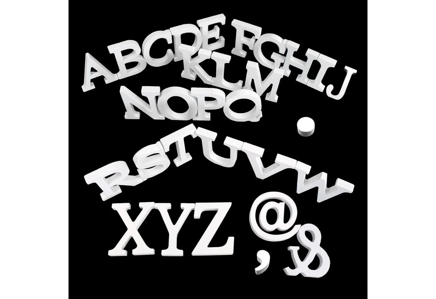 maDDma Deko-Buchstabe 3D Holzbuchstabe 8 cm Weiß Einzelbuchstabe "Z"