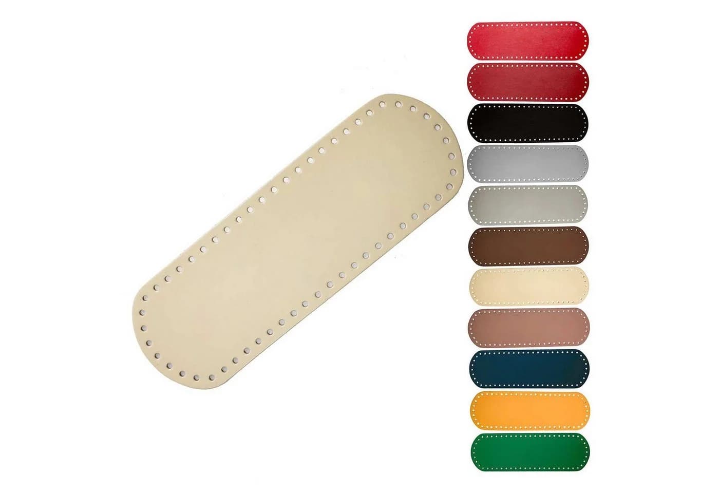 maDDma Taschenboden Kunstleder Beige mit Lochung - Bild 2