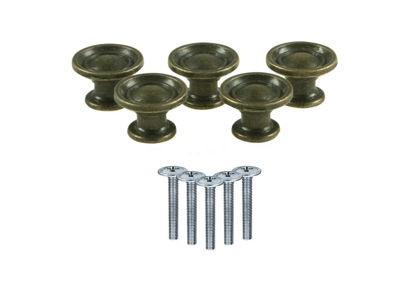 maDDma Möbelknopf 5er Set Antikmessing Bronze Zinklegierung - Bild 2