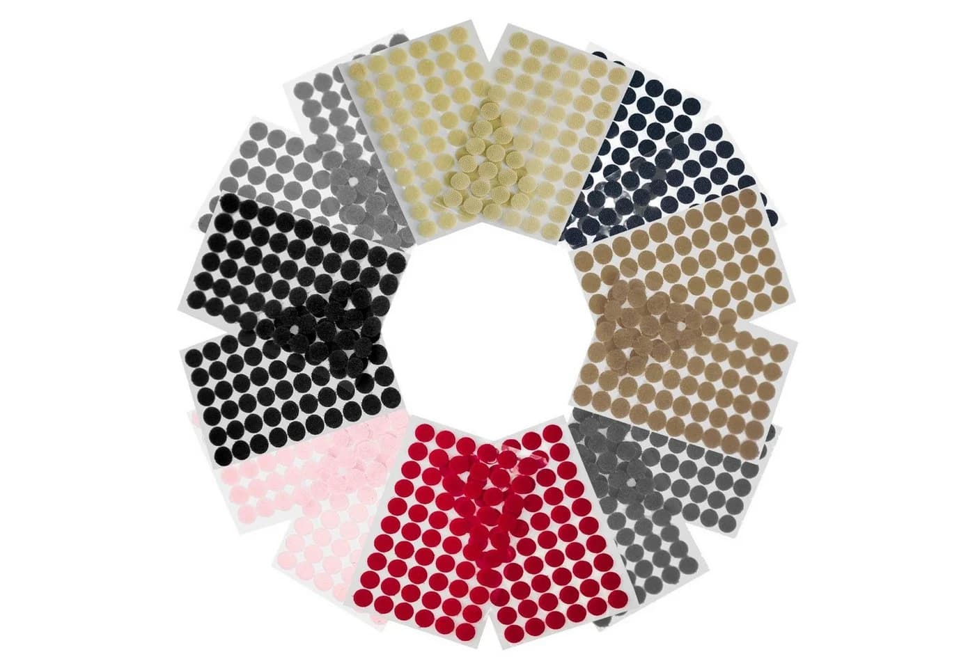 maDDma Klettband 60 Klettpunkte 15mm selbstklebend grau