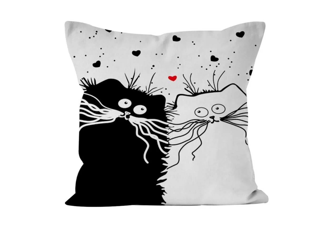 maDDma Dekokissenhülle Katzenmotiv Baumwolle Polyester