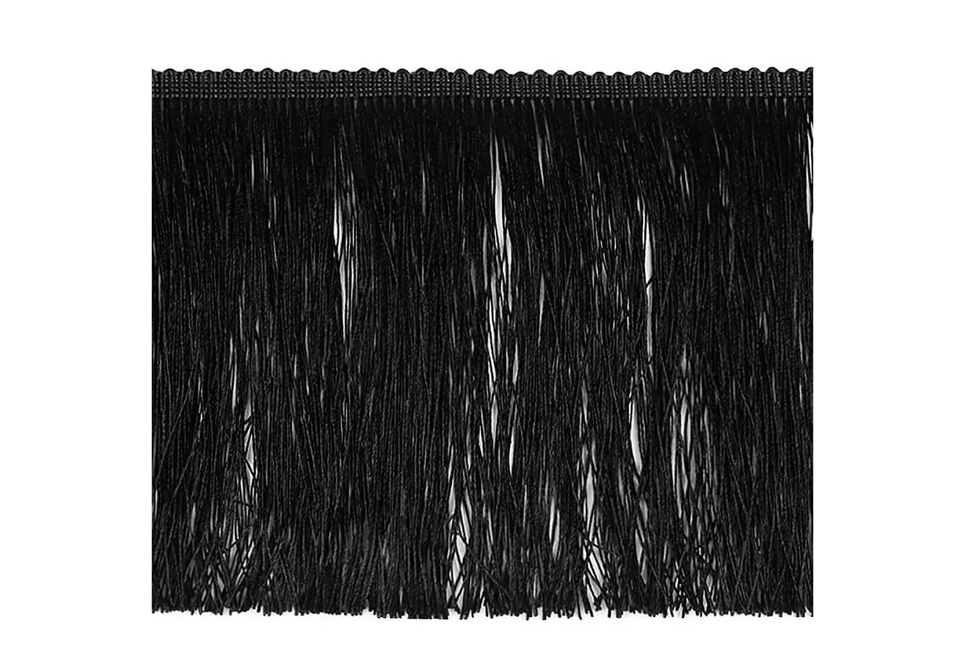 maDDma Webband Fransenborte extrabreit 155mm Quastenborte Zierborte, schwarz - Bild 2
