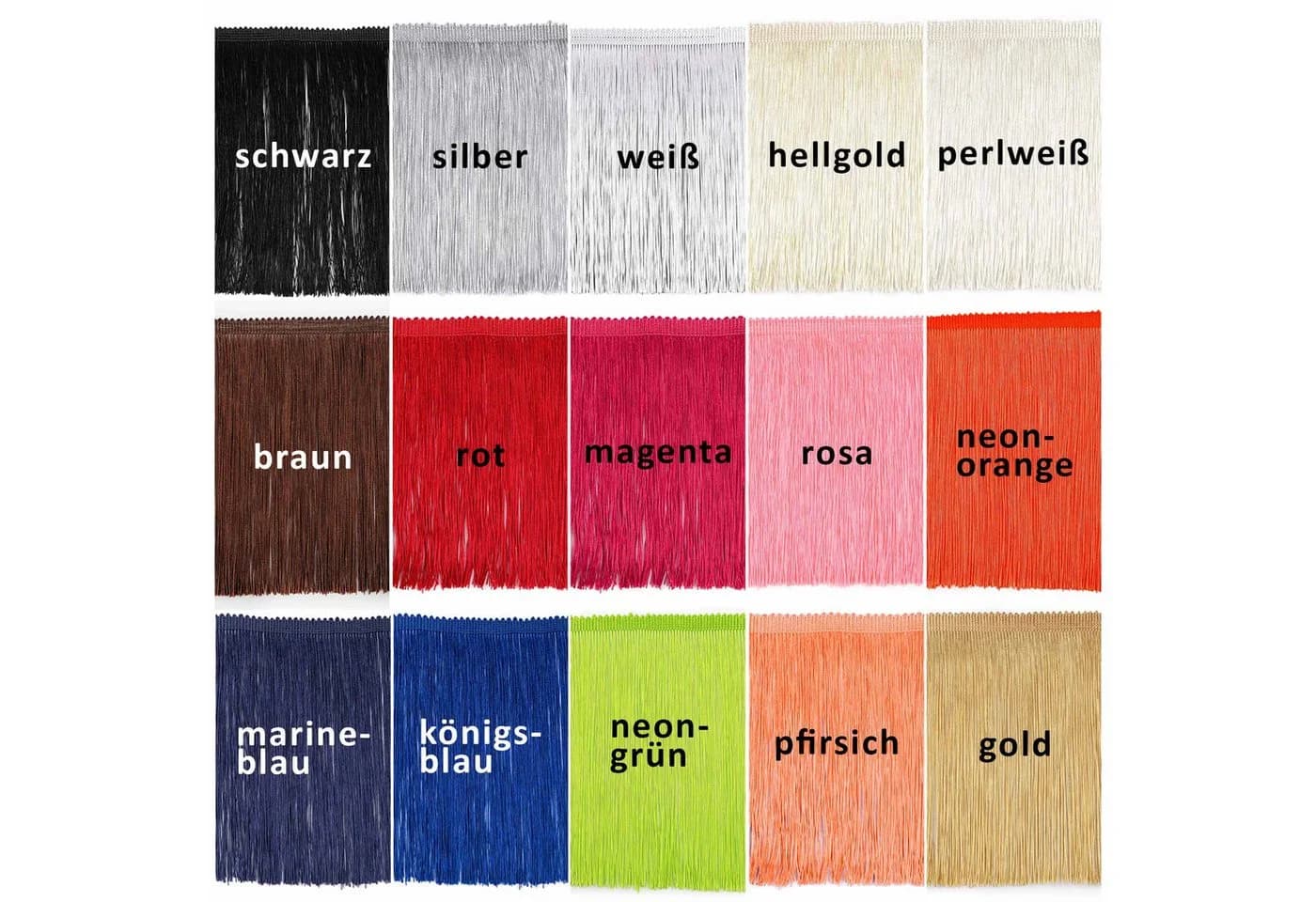 maDDma Fransenborte Extrabreit 155mm Polyester Marineblau