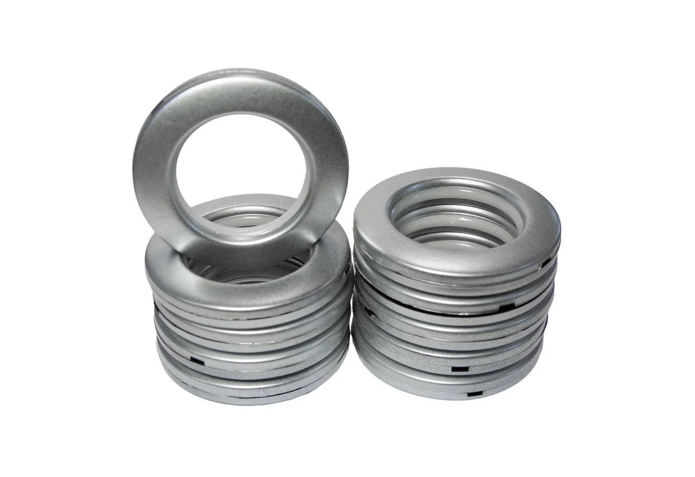 maDDma Stoffösen Gardinenringe 10 Stück Ø42 mm Click-Öse Silber - Bild 2