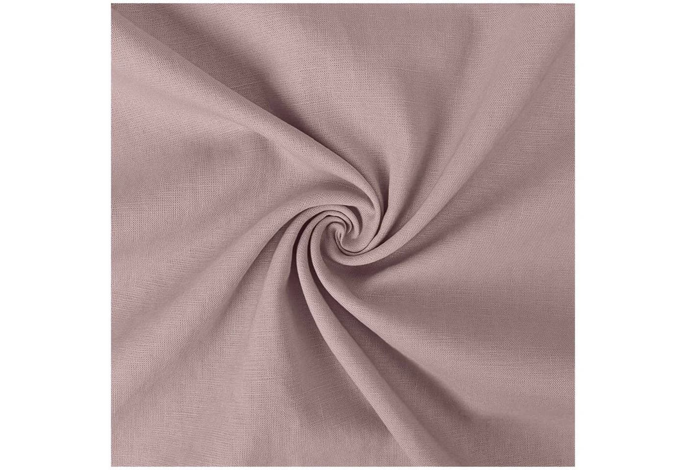 maDDma Leinenstoff gewaschen 100% Leinen uni rosa 135cm breit - Bild 2