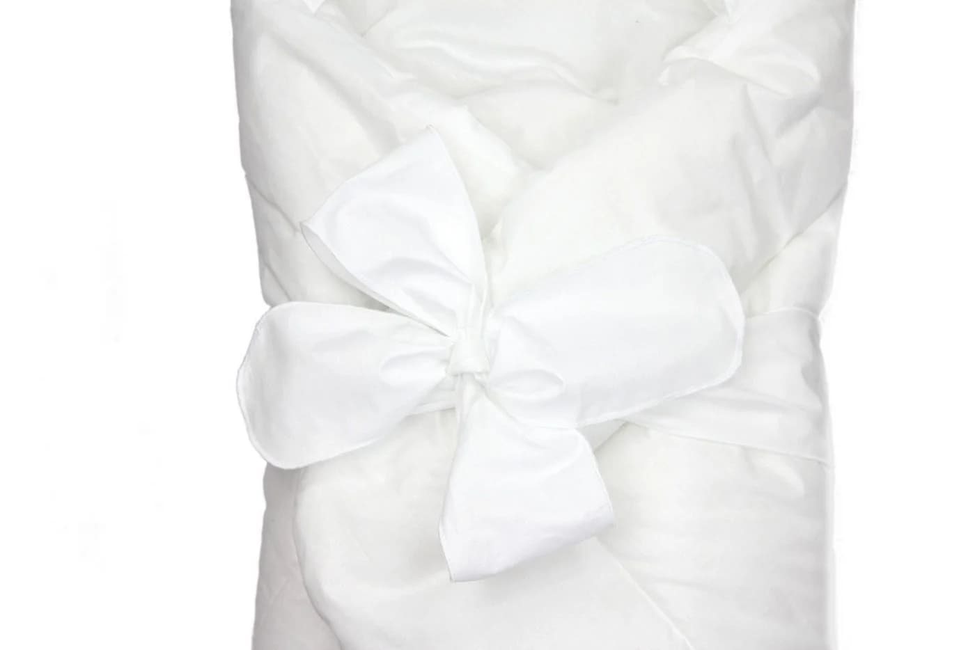 TupTam Einschlagdecke Unisex Baby mit Schleife Weiß - Bild 3