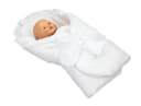 TupTam Einschlagdecke Unisex Baby mit Schleife Weiß Bild 5