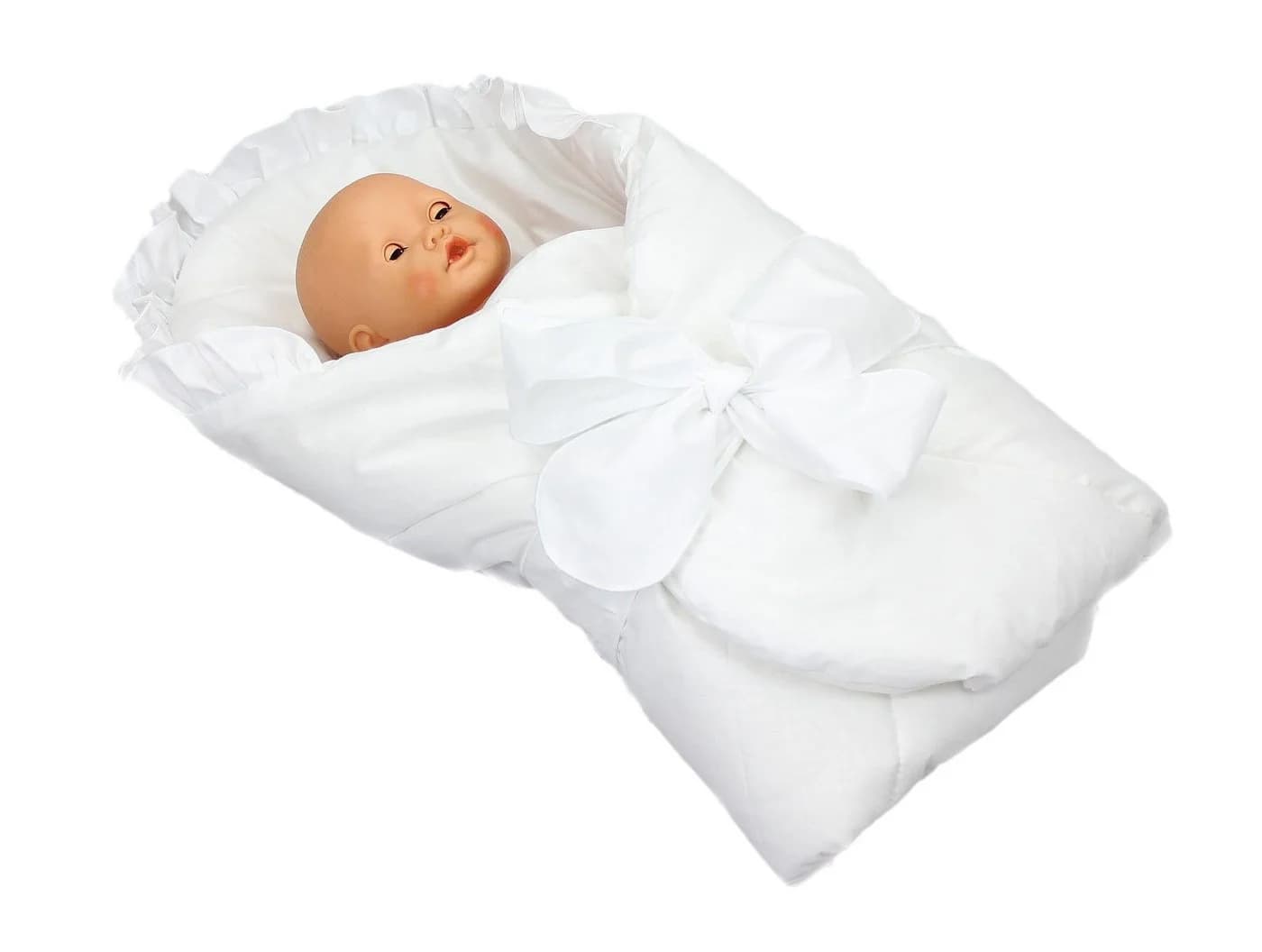 TupTam Einschlagdecke Unisex Baby mit Schleife Weiß - Bild 5