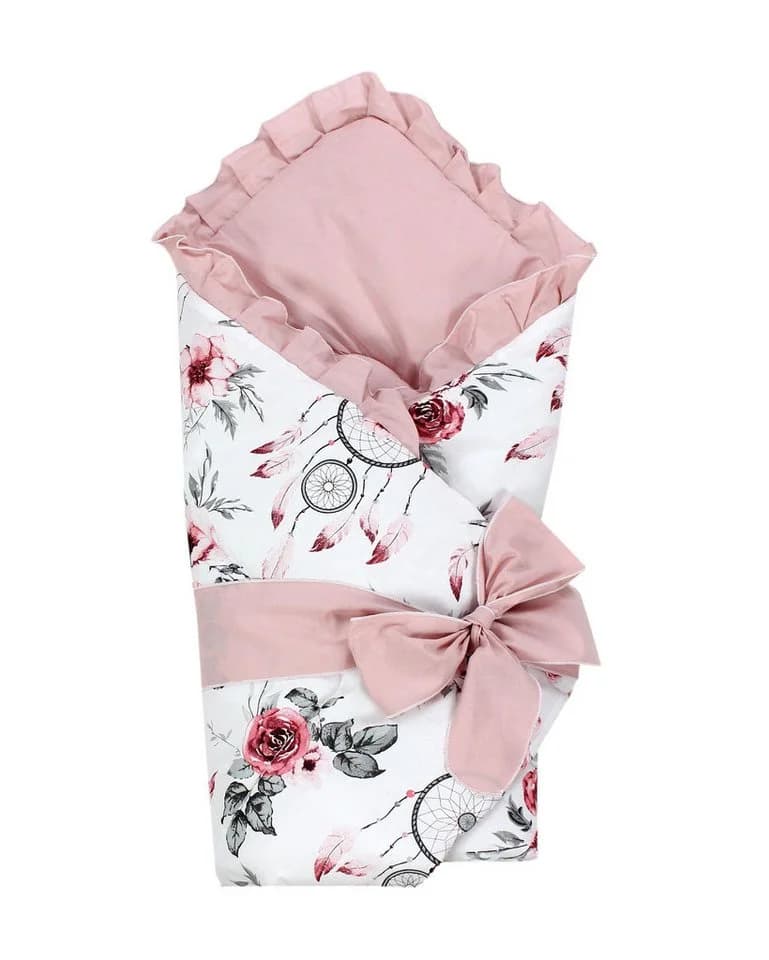 TupTam Einschlagdecke Unisex Baby mit Schleife Rosa - Bild 2