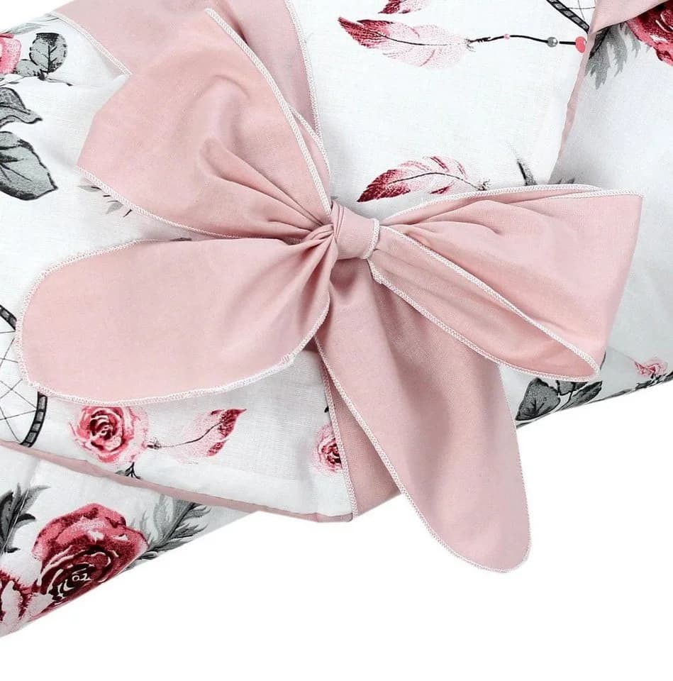 TupTam Einschlagdecke Unisex Baby mit Schleife Rosa - Bild 5