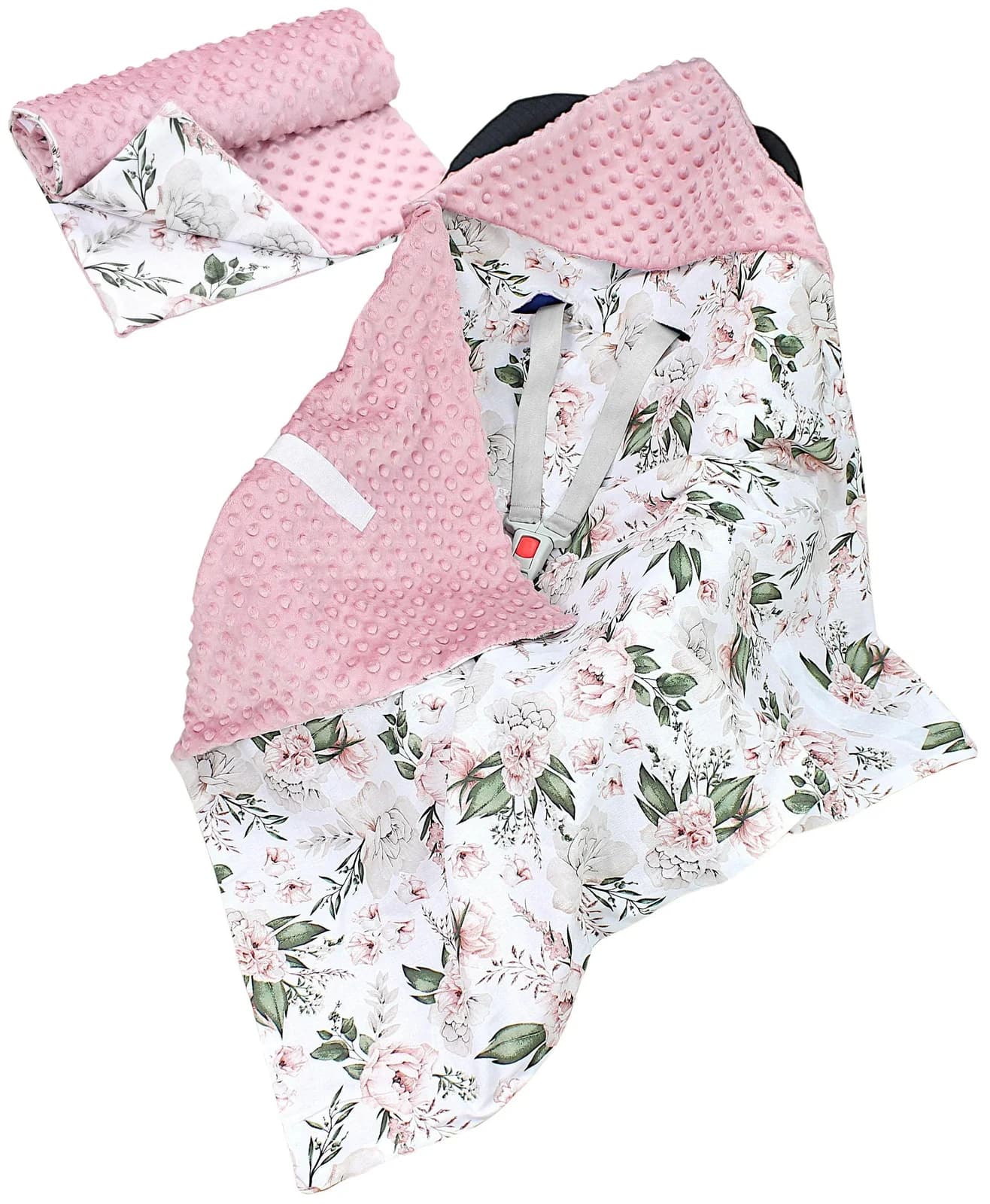 TupTam Baby Einschlagdecke Rosa mit Kapuze