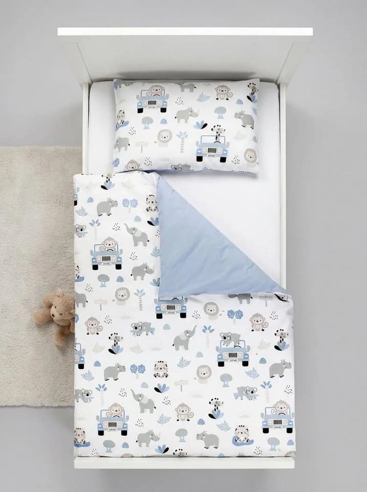 TupTam Kinderbettwäsche Wendebettwäsche Gemustert 2-Teilig Baumwolle Blau - Bild 3