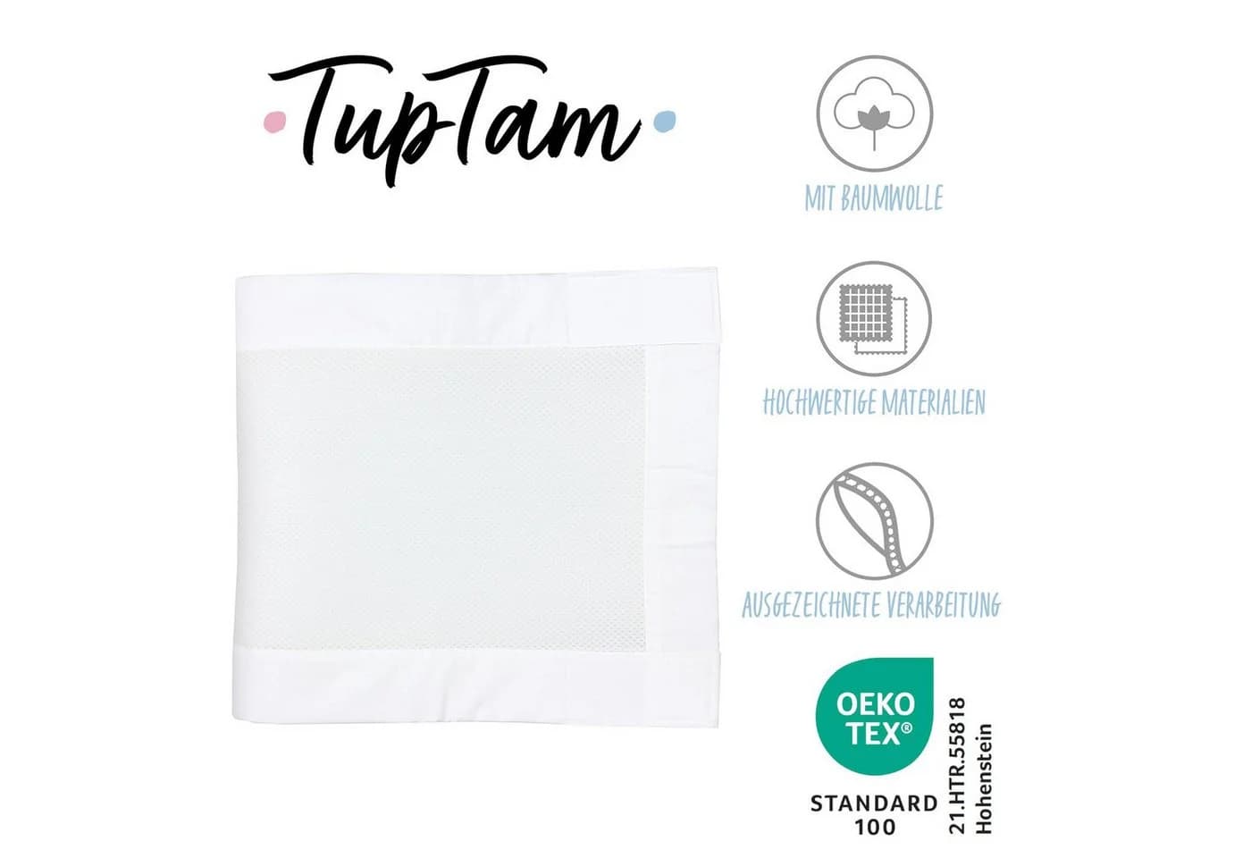 TupTam Bettnestchen 3D Mesh 2er-Pack Weiß