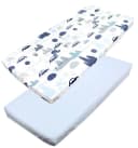 TupTam Spannbettlaken 2er Pack Baby Baumwolle Blau Bild 2