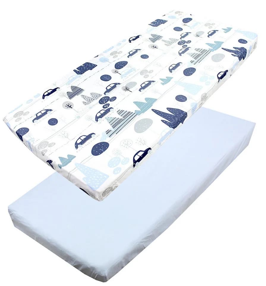 TupTam Spannbettlaken 2er Pack Baby Baumwolle Blau - Bild 2