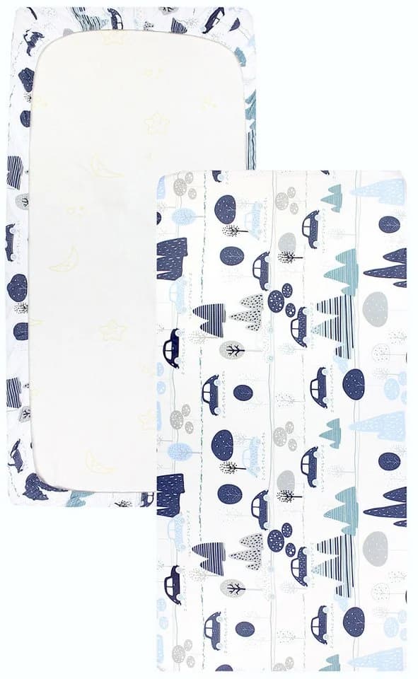 TupTam Spannbettlaken 2er Pack Baby Baumwolle Blau - Bild 3