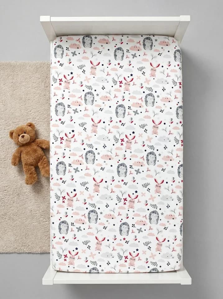 TupTam Spannbettlaken Baby 2er Pack Rosa Kindermotive