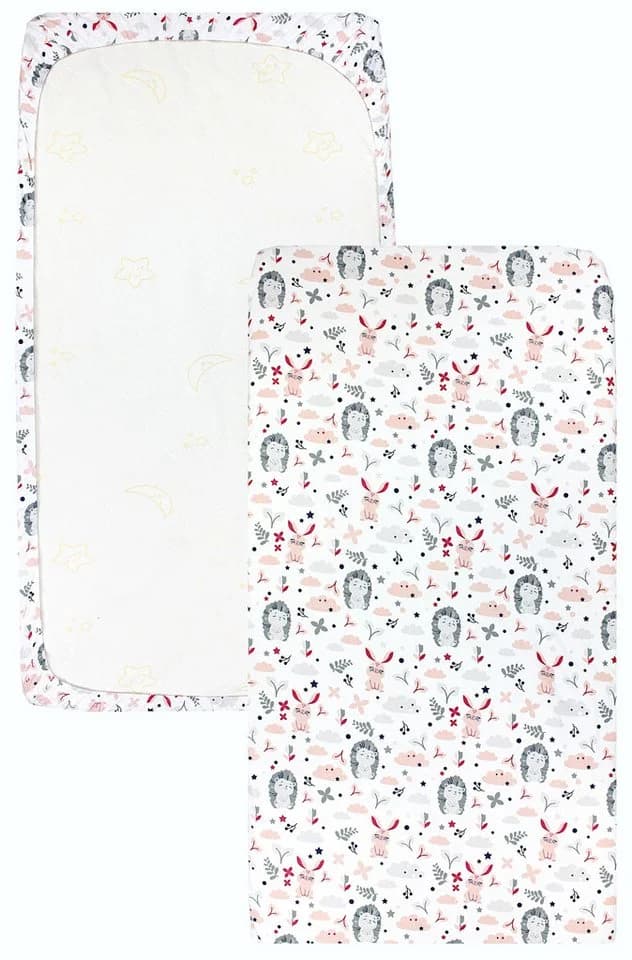 TupTam Spannbettlaken Baby 2er Pack Rosa Kindermotive - Bild 3
