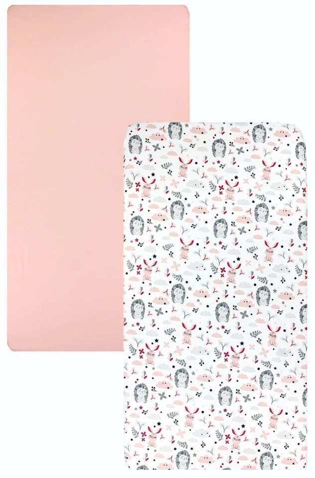 TupTam Spannbettlaken Baby 2er Pack Rosa Kindermotive - Bild 4