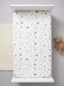 TupTam Spannbettlaken Baby 2er Pack Baumwolle Grau/Weiß Bild 1
