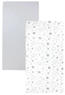TupTam Spannbettlaken Baby 2er Pack Baumwolle Grau/Weiß Bild 4
