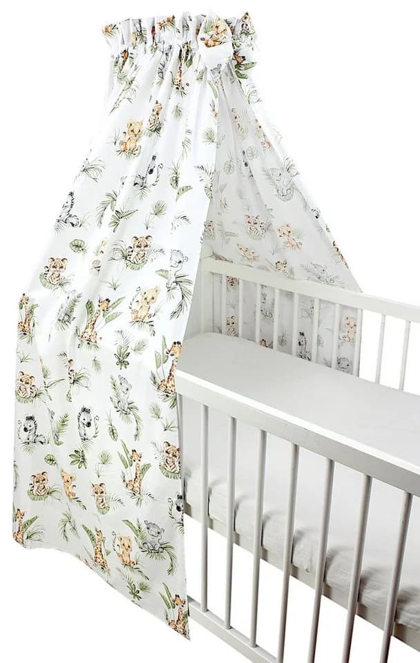 TupTam Betthimmel Babybett mit Schleife Safari Braun Grün - Bild 2