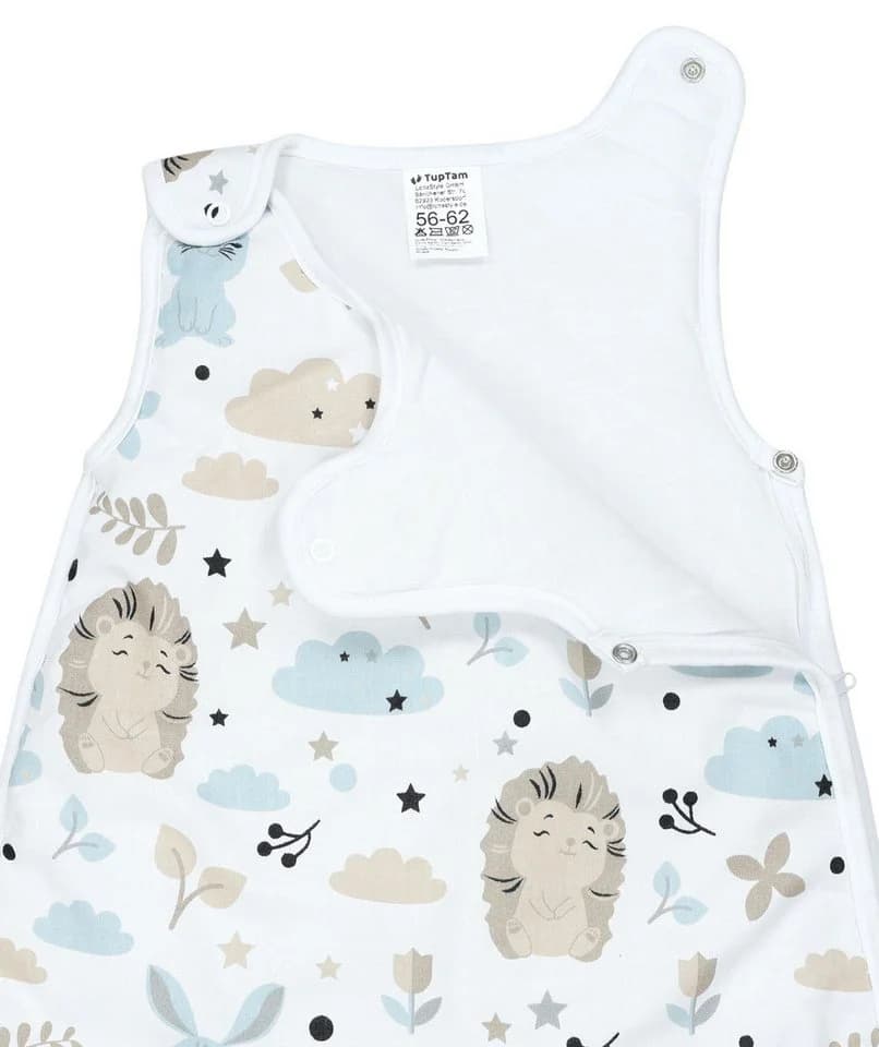 TupTam Babyschlafsack 2.5 TOG Beige/Grün Seitlicher Reißverschluss Ärmellos - Bild 4
