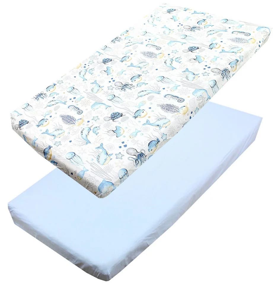 TupTam Spannbettlaken Baby 2er Pack Baumwolle Blau - Bild 2