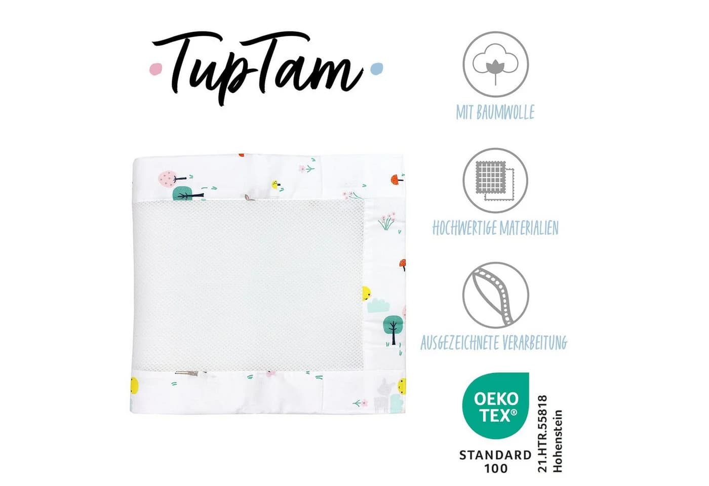 TupTam Bettnestchen 3D Mesh Schutznetz Babybett 2er Pack