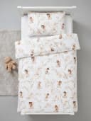 TupTam Kinder-Bettwäsche-Set 2-tlg. Beige/Braun mit Tiermotiven Bild 3