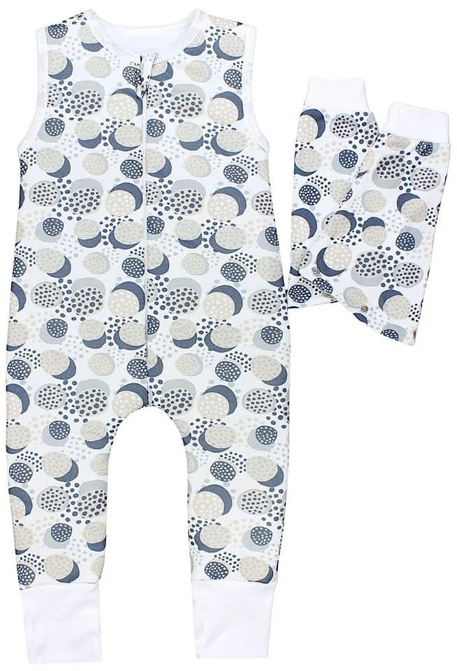TupTam Babyschlafsack 2.5 TOG BIO-Baumwolle Beige/Grau mit Beinen und Ärmeln - Bild 4