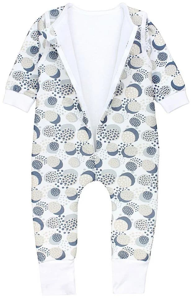 TupTam Babyschlafsack 2.5 TOG BIO-Baumwolle Beige/Grau mit Beinen und Ärmeln - Bild 5