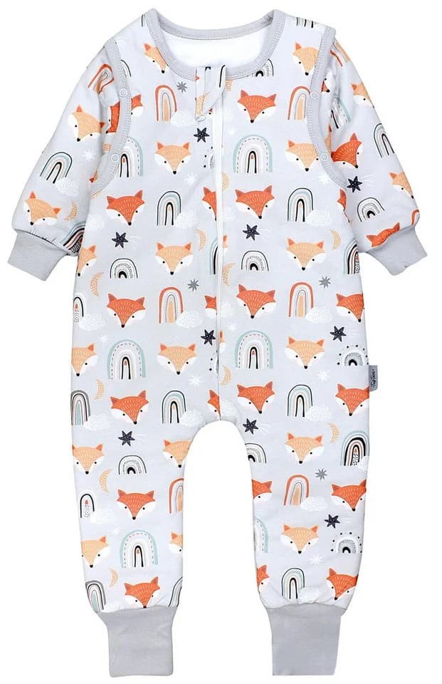 TupTam Babyschlafsack mit Beinen und Ärmeln 2.5 TOG Grau Orange - Bild 2