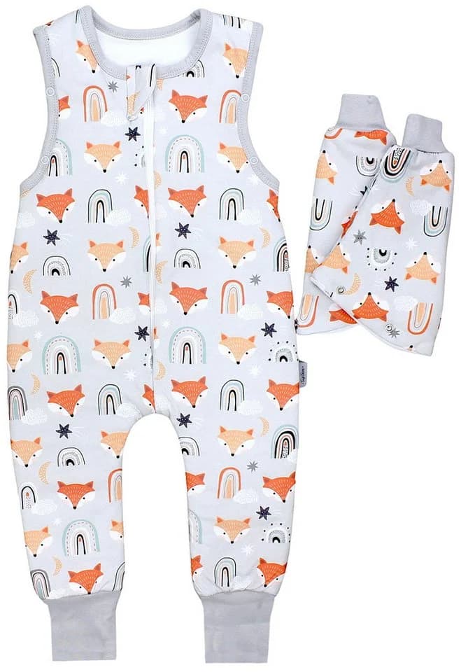 TupTam Babyschlafsack mit Beinen und Ärmeln 2.5 TOG Grau Orange - Bild 5