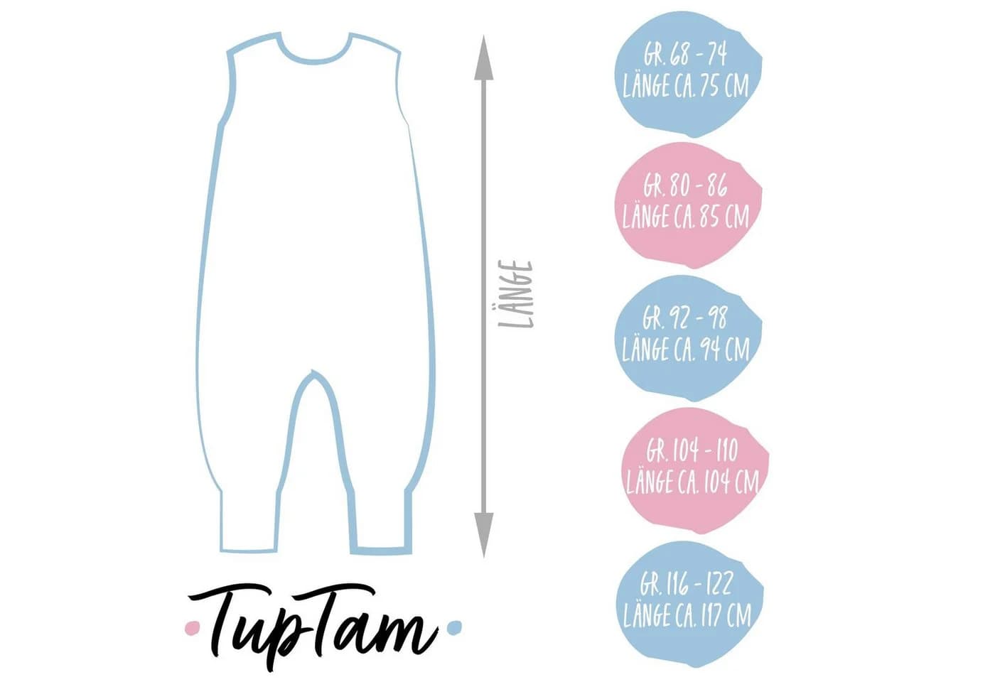 TupTam Babyschlafsack Ganzjahresschlafsack mit Beinen 2,5 TOG Unisex Bunt - Bild 3