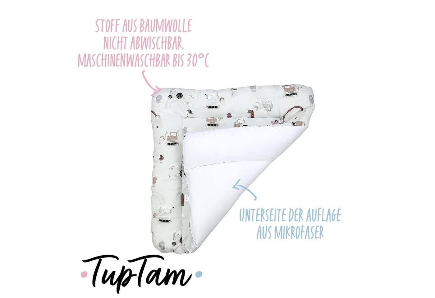 TupTam Wickelauflage mit Baumwollbezug Gemustert - Bild 3