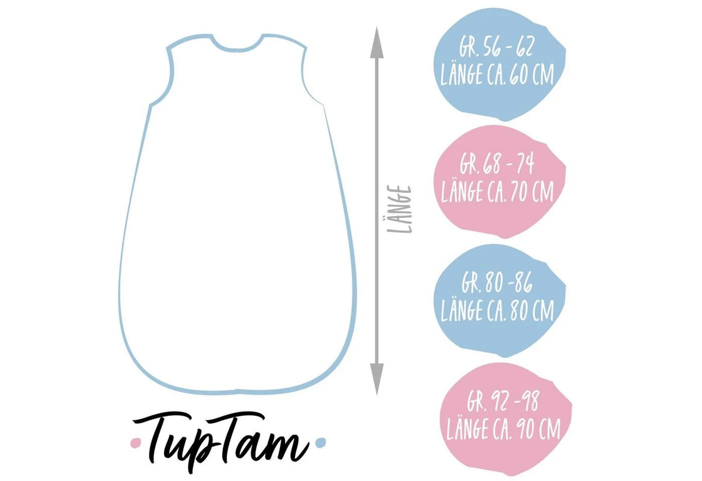 TupTam Babyschlafsack 2.5 TOG Seitlicher Reißverschluss Ärmellos - Bild 3
