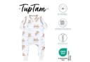 TupTam Babyschlafsack mit Armen und Beinen Winterschlafsack 2,5 TOG Weiß/Braun Bild 1