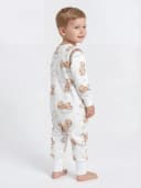 TupTam Babyschlafsack mit Armen und Beinen Winterschlafsack 2,5 TOG Weiß/Braun Bild 4